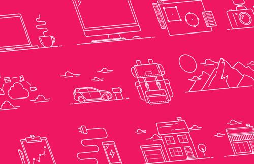 Simple Line Vector Icons