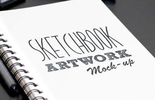 Sketchbook Artwork Mockup