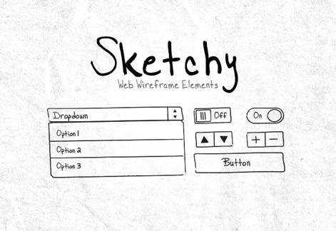 Sketchy Web Wireframe Elements