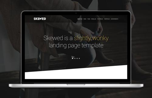 Skewed - Landing Page Template