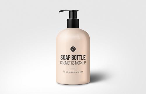 Glossy Soap Dispenser Mockup