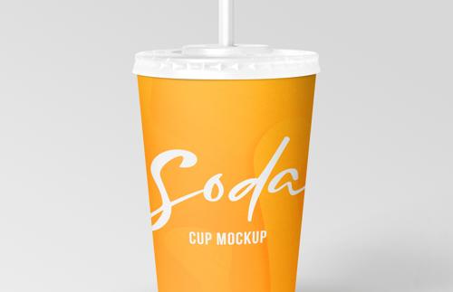 Free Soda Cup Mockup