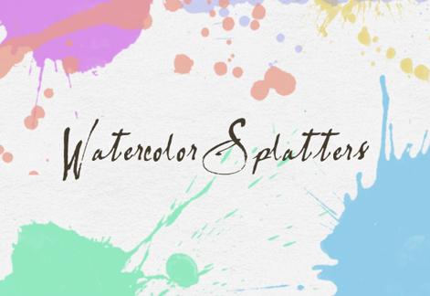 20 Watercolor Splatter Brushes