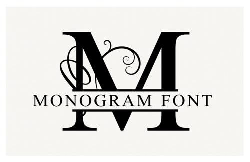 Split Monogram Font & Vectors
