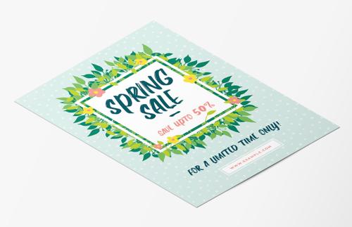 Free Spring Sale Flyer Template
