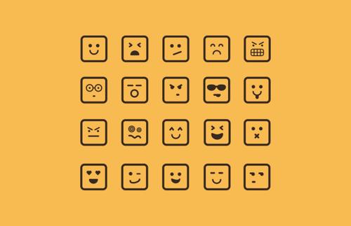 Vector Square Emoticons
