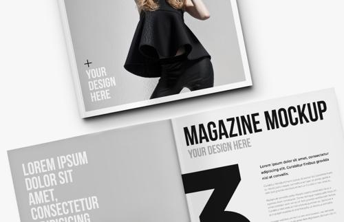 Square Magazine Mockup