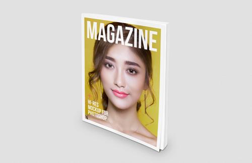 Standing Magazine Mockup