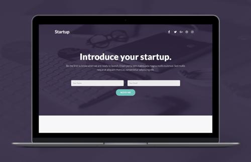 Bootstrap 4 Startup Landing Page Template