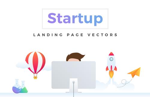 Startup Landing Page Vectors