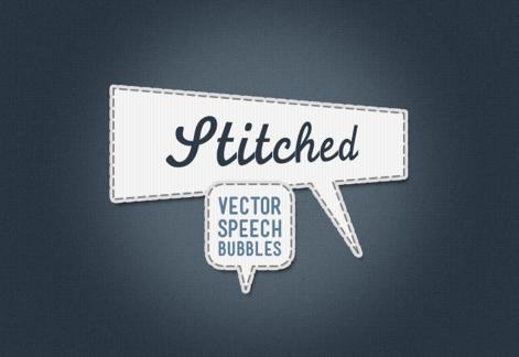 Stitched Vector Speech Bubbles