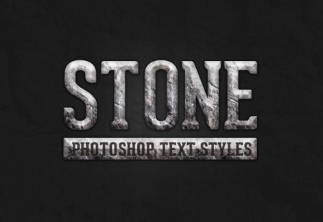 Stone Text Layer Styles