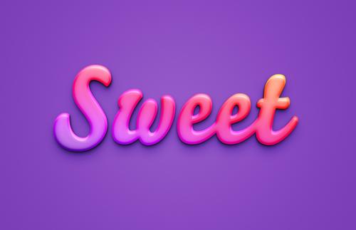 Sweet Text Effect for Photoshop