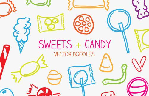 Vector Sweets & Candy Doodles