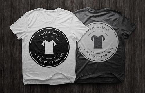 T Shirt Design Mockups Pack