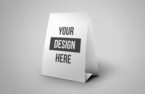 Table Tent Menu Mockup