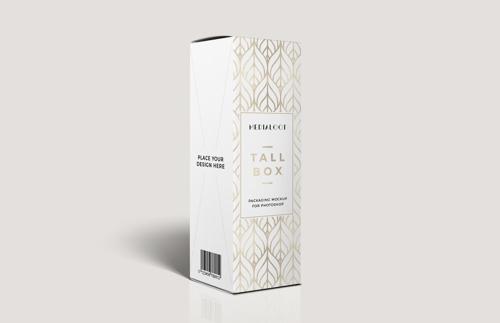 Tall Box Packaging Mockup for Photoshop