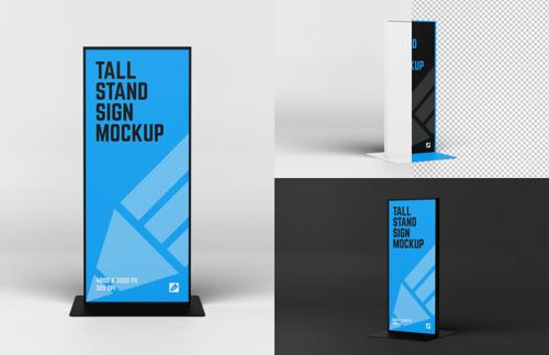Tall Stand Sign Mockup