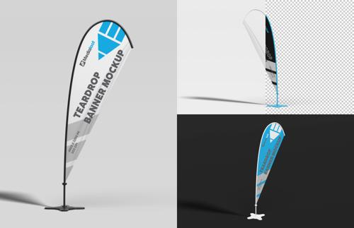 Teardrop Banner Mockup