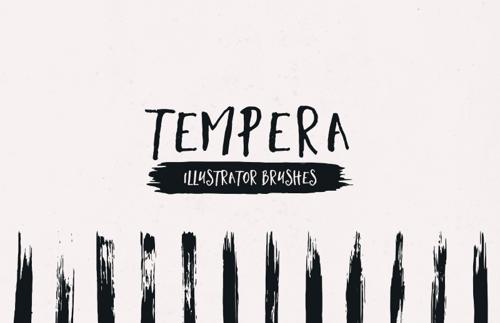 Tempera Strokes - Illustrator Brushes