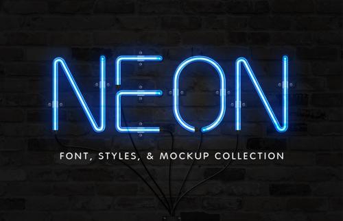 Neon Font & Effect Collection