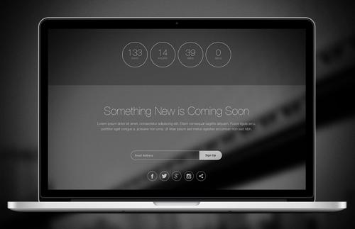 Thin HTML5 Coming Soon Template
