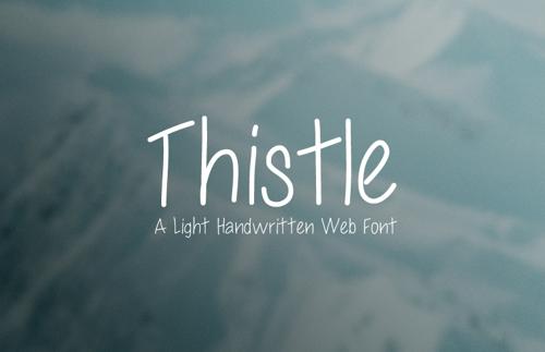 Thistle - Light Handwritten Web Font