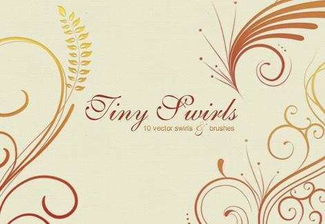 Tiny Vector Swirls & Brushes