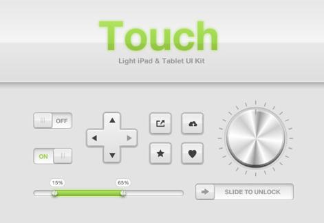 Touch: Light iPad UI Kit