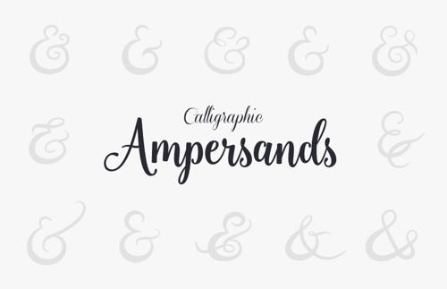 Vector Calligraphic Ampersands