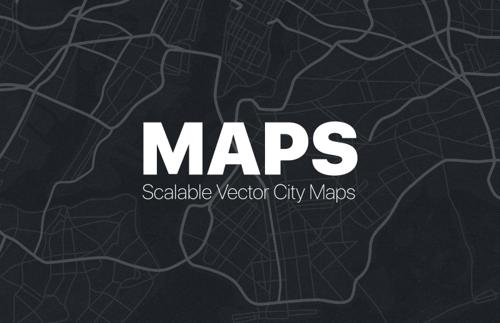 Hand Drawn Vector City Street Maps