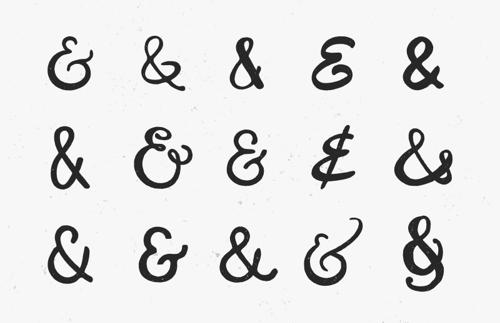 Vector Hand Drawn Ampersands