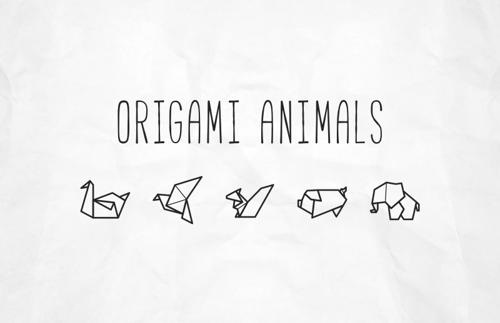 Vector Origami Animal Icons