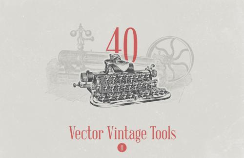 Vector Vintage Tool Illustrations - Vol. 2