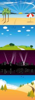 Vector Landscape Backgrounds