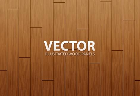 Vector Illustrated Wood Panels