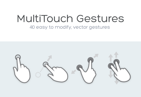 40 Vector MultiTouch Gestures