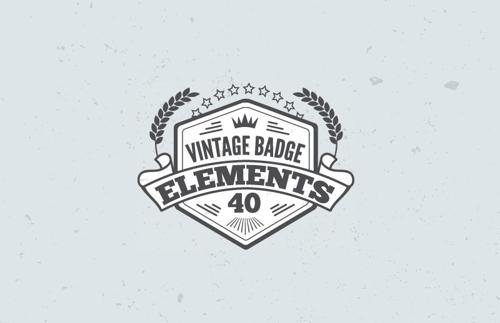 Vintage Badge Elements