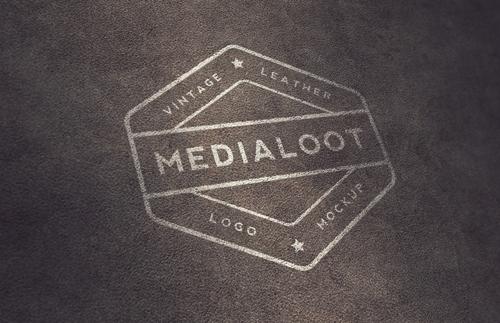 Vintage Leather Logo Mockups