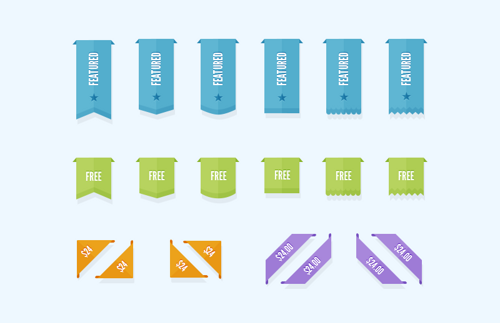 Web Ribbons Set