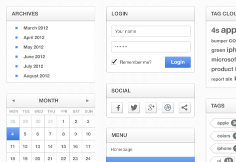 Wireframe Sidebar Widgets
