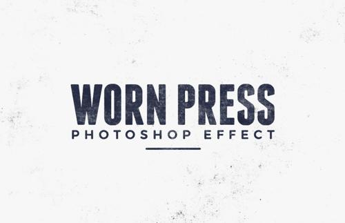 Worn Press Text Effect