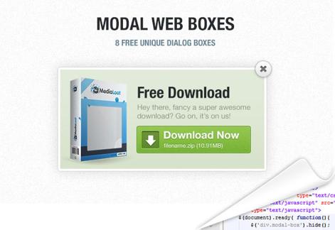 HTML/CSS Modal Web Boxes