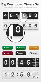 Big Countdown Timers Set