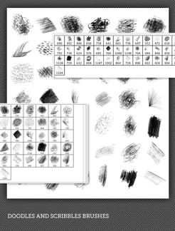 Doodles & Scribbles Photoshop Brushes