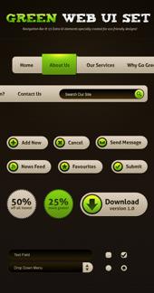 Dark Green Web UI set