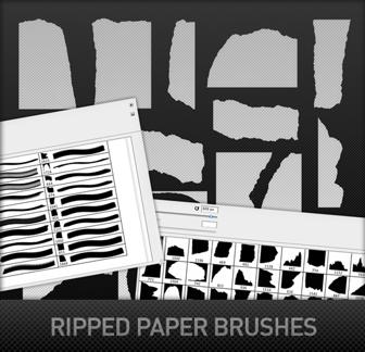 Grungy Ripped Paper Brushes