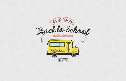 Hand Drawn Back To School Elements