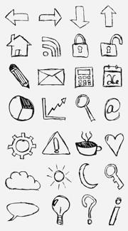 Hand-Drawn Sketch Icon Set