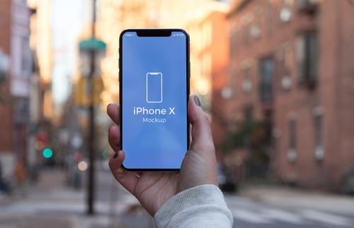 iPhone X In Hand PSD Mockups (Updated)